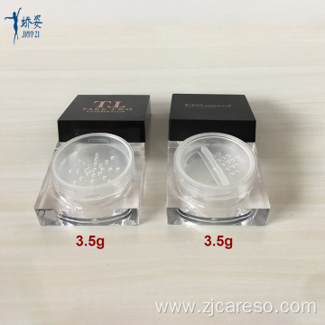 3g 10g 15g Square Cosmetic Loose Powder Jar